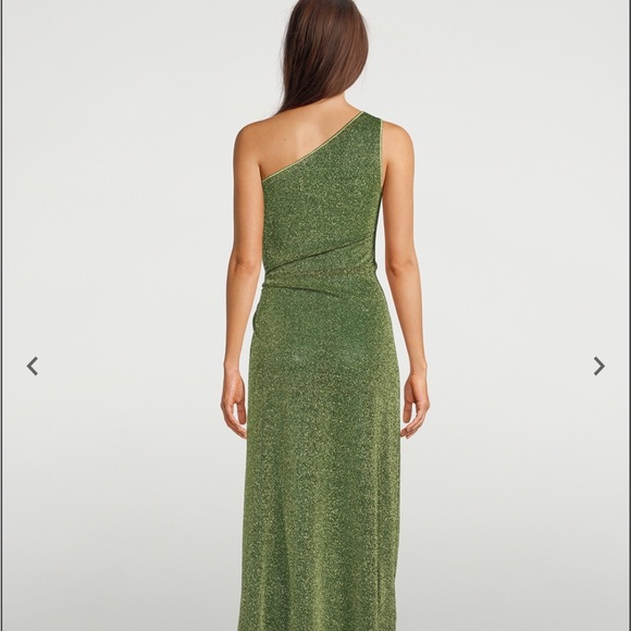 OSÉREE Lumière One-Shoulder Maxi Dress Green S/M - Brand new! (never worn) - Picture 4 of 7